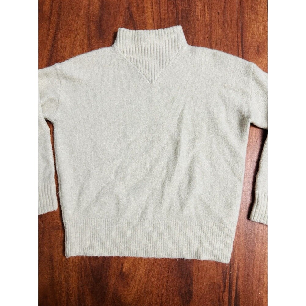 Madewell Women's Dillon Mockneck Pullover Sweater Sz XXS Cream - Picture 3 of 7